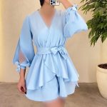 لباس مجلسی کوتاه عروسکی اورال کوتاه کد ۳۵۰۳ - Image 12